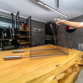 Parrilla Dupla Peixe em Inox 304