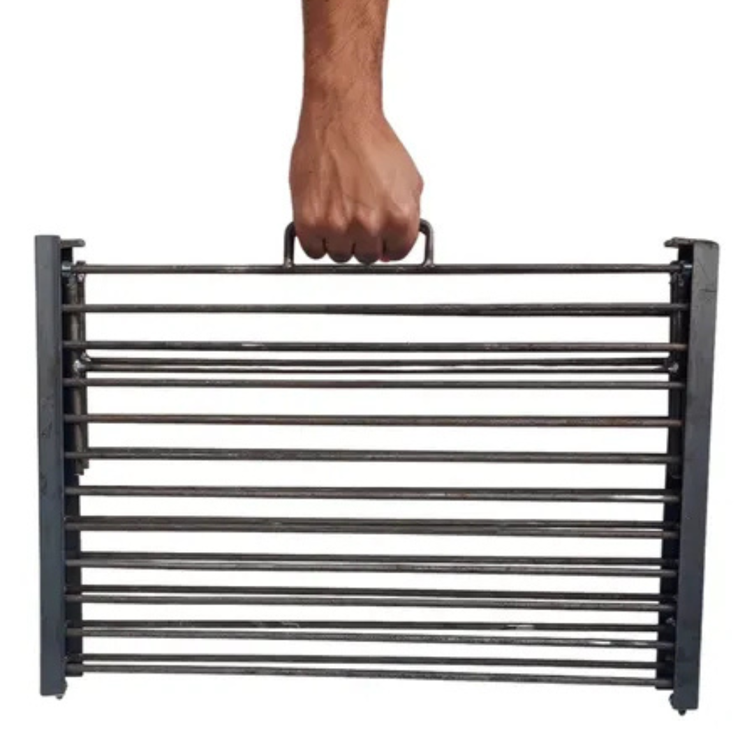 Parrilla Portátil Aço Inox 304 - 6 mm, 80x50