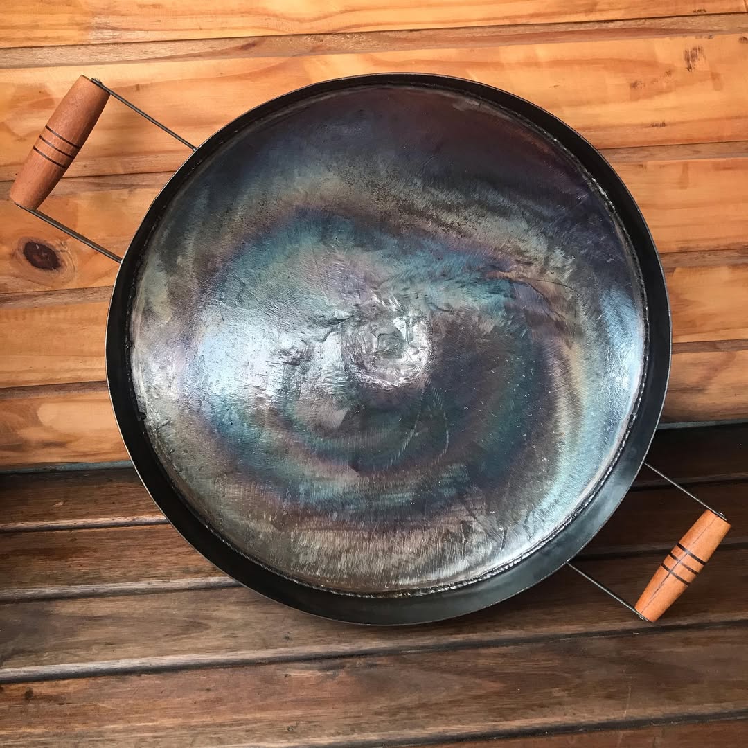 Disco de Arado com Borda e Alça de Madeira Boa 47cm 55cm - 67cm - 77cm - 87cm
