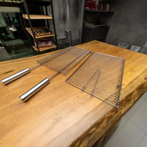 Parrilla Dupla Peixe em Inox 304